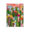 Solid Wood Frame Canvas Paintings Abstract Watercolor Plant Wall Art Mushroom Illustration Poster Print Picture For Living Room Home Decoration