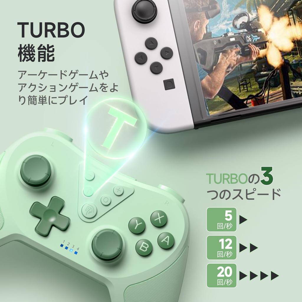REDSTORM Switch Wireless Bluetooth HD Turbo Rapid Genuine Controller with Gyro Compatible with Switch Pro Switch and Switch OLED Includes Japanese