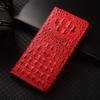 Crocodile Claw Genuine Leather Flip Case for Oneplus 6 6T 7 7T 8 8T 9 9T 9T 10 10T 10T 11 12 12R 13 13T 13R 15 Pro Cover Cases