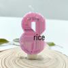 Pink Butterfly Princess Birthday Number Candles - Individually Packed and Creative Party Decorations