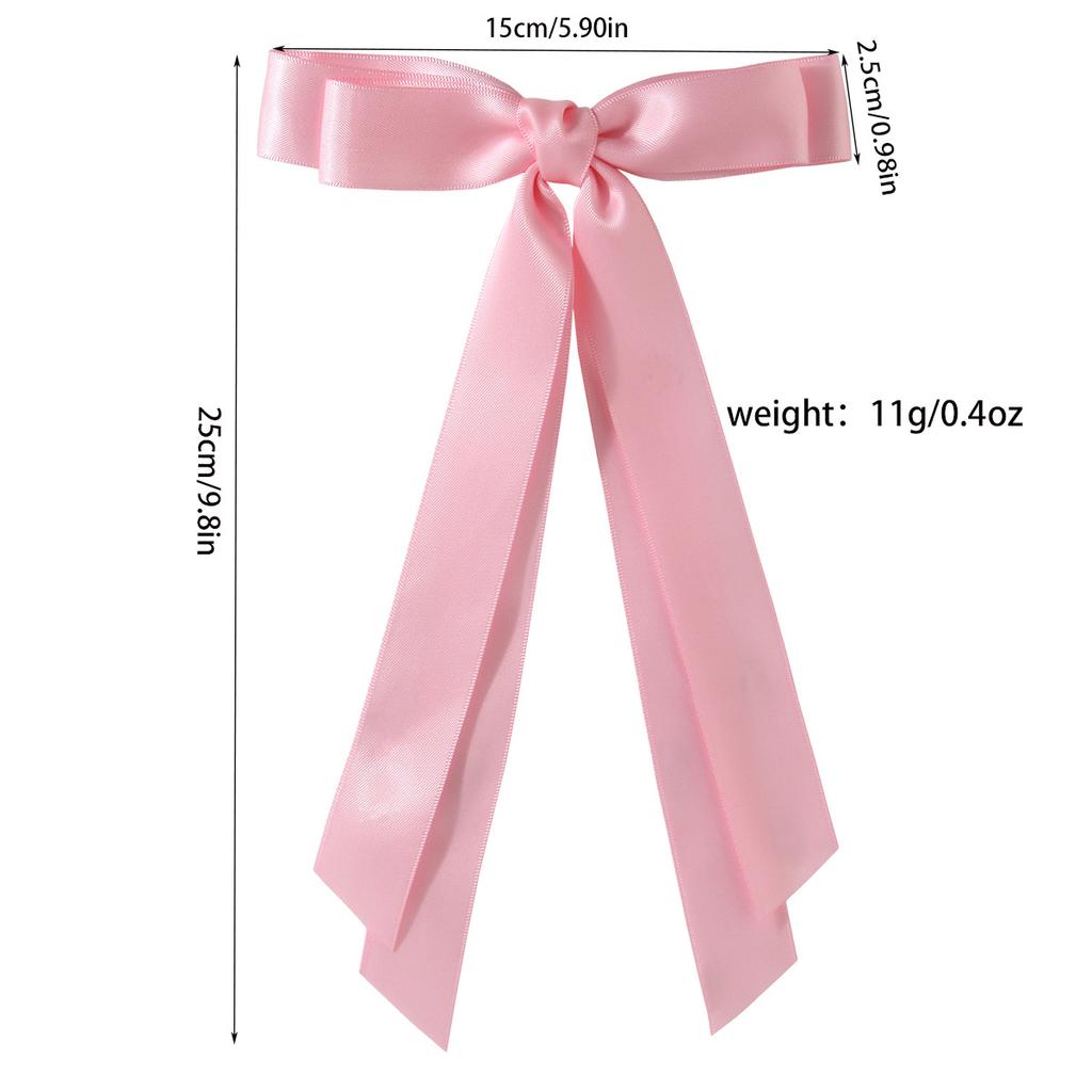 Elegant Bow Ribbon Hair Clip Fashion Simple Solid Satin Clip Hair Pin Spring Retro Headband with Clips Girls Hair Accessories