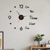 Yousheng Frameless Acrylic 3D Wall Clock Modern Non Ticking Silent DIY Home Office Bedroom Living Room Indoor Digital Analog Clock Decoration