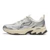 Li Ning Cushioning Abrasion Resistant Breathable Low top Running Shoes Women's Chalk Gray ARXW024-2