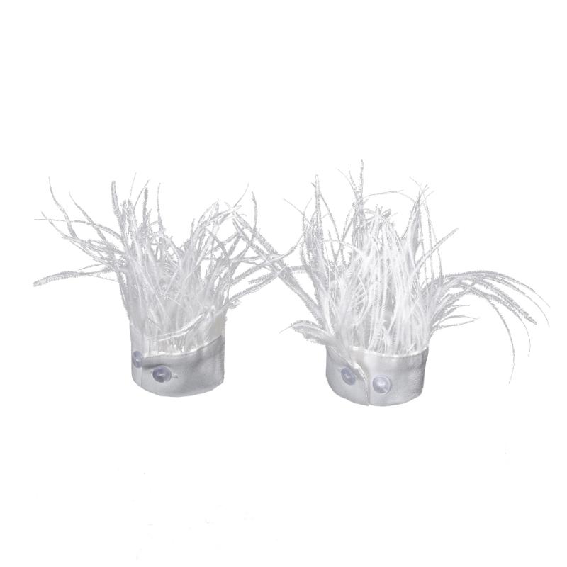 Beautiful Ruffle Maid Oversleeve Gothicism Lolitas Wrist Cuffs Sunscreen Sleeve for Halloween and Nightclubs 1