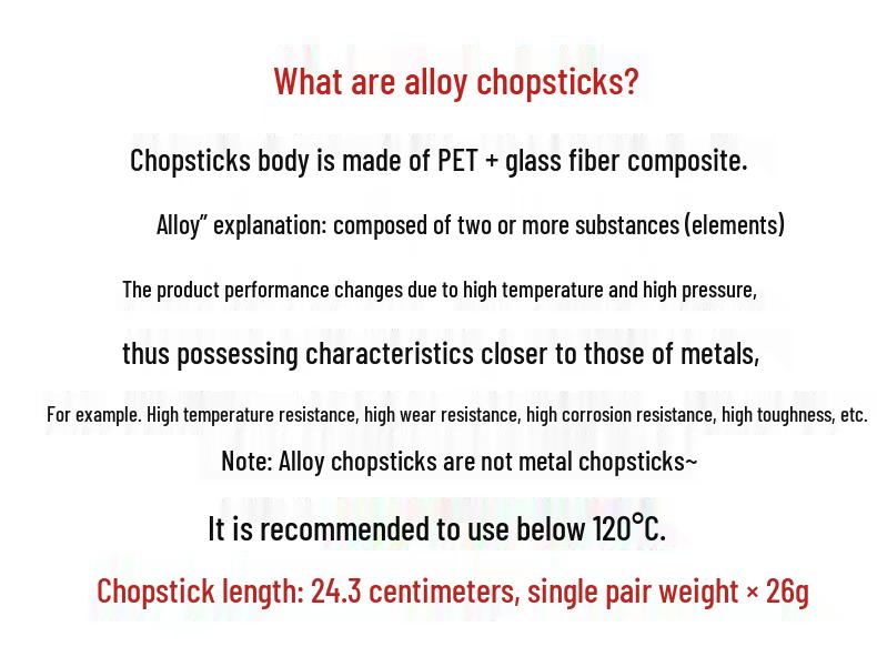 High-Grade Antibacterial Non-Slip Chopsticks - Heat Resistant, Mold Proof, Stylish Alloy for Single Portion Use