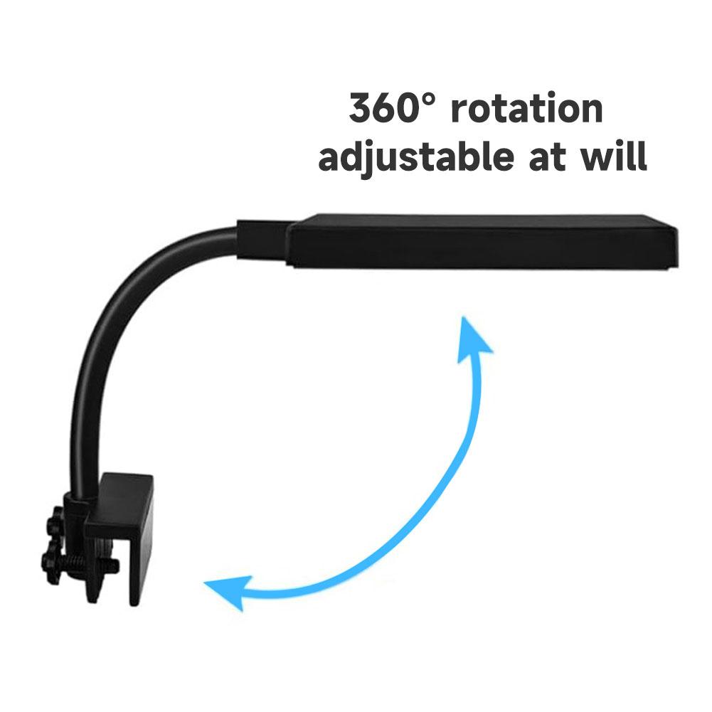 USB Aquarium LED Planted Tank Light Clip-on 6-Row LED Aquascaping Lamp for Nano Fish Planted Tank Aquariums Accessories