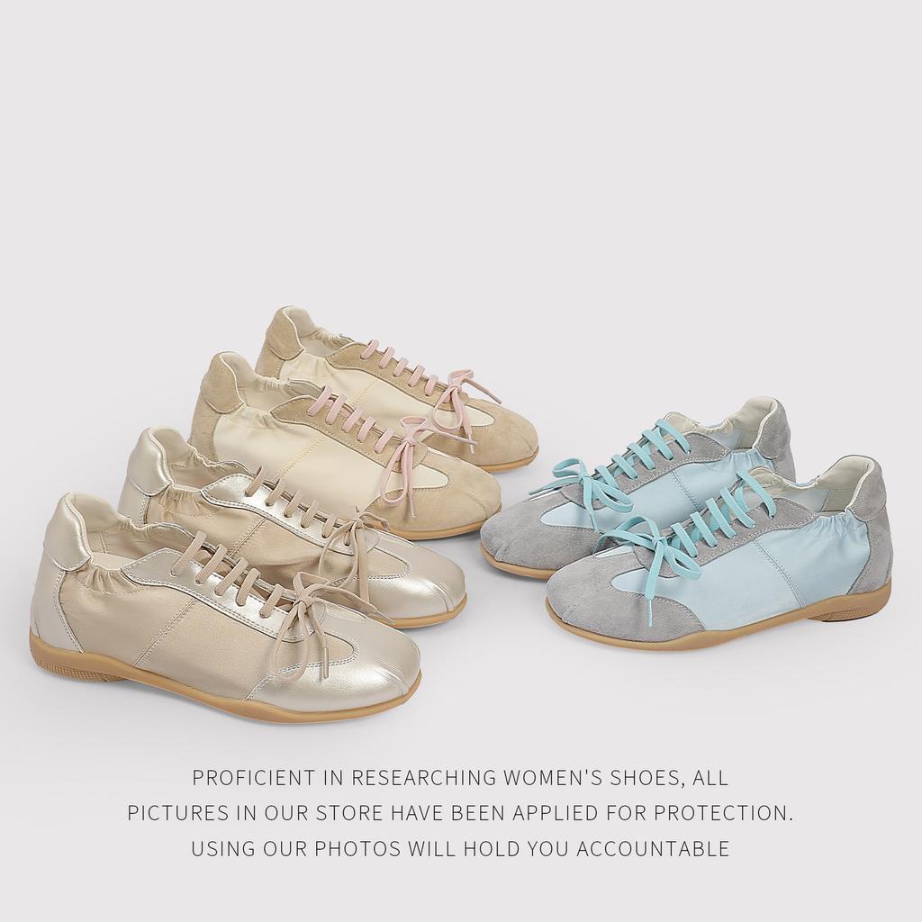 7Cm Sheepskin Version~ Ballet Style Satin Sports Board Shoes Bow Casual Moral Training Shoes Women'S Forrest Gump Shoes