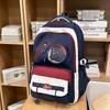 College Style Schoolbag Women's Contrast Color Stitching Large Capacity Backpack
