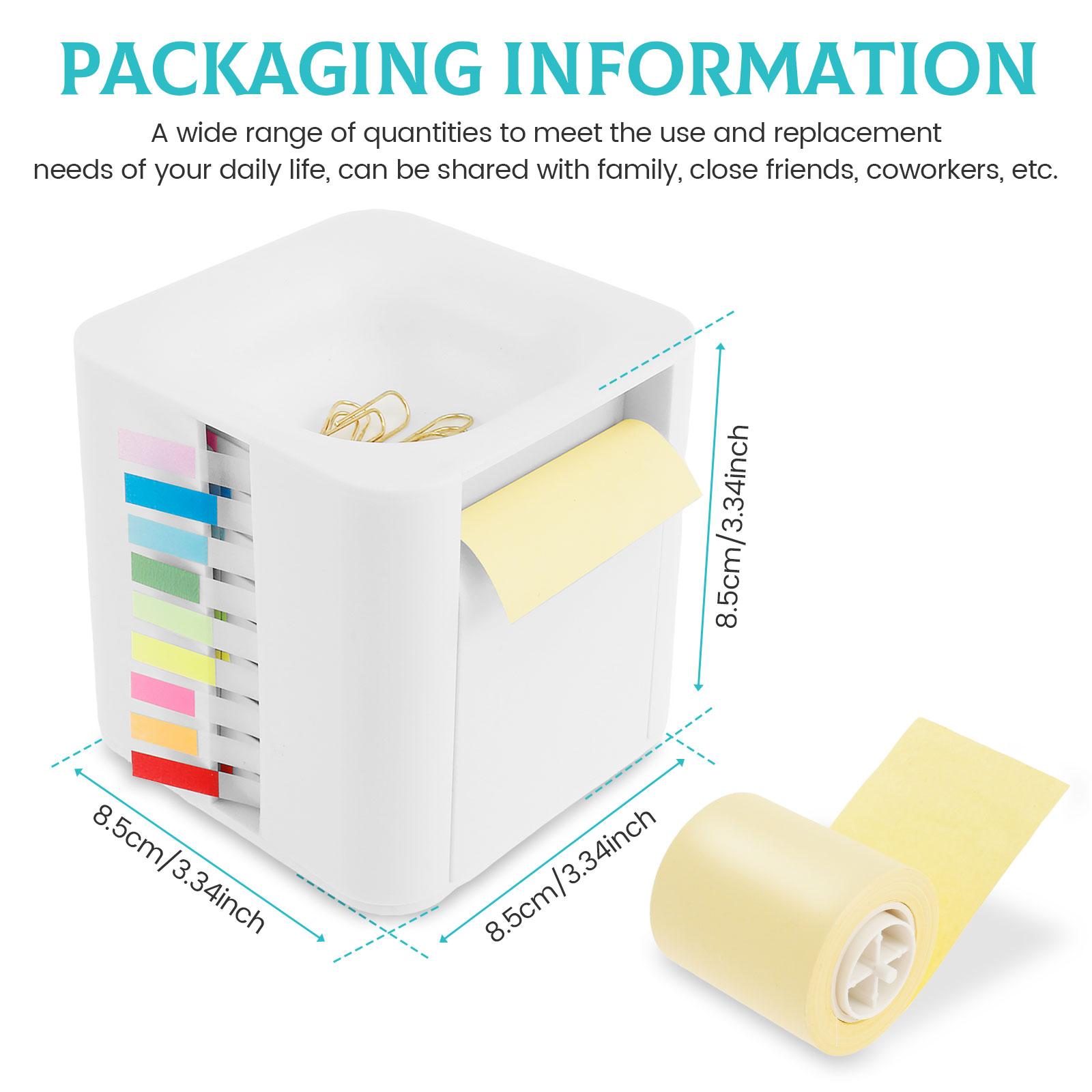 

Многофункциональный диспенсер для липких заметок, пластиковый держатель для липких заметок, белый контейнер для липких заметок, офисные принадлежности для офисного стола белый