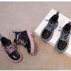 Girls Martin boots winter new children's boots medium and older children's short boots bright leather baby boots