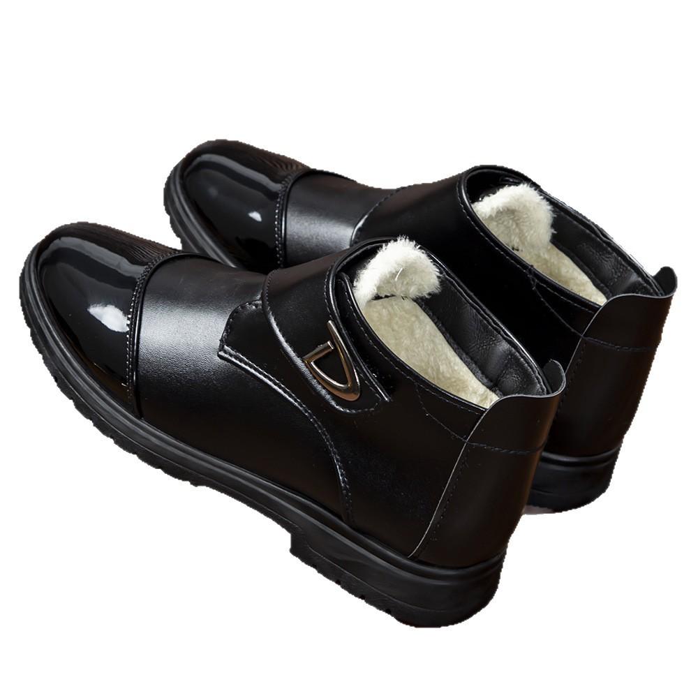 Winter velvet cotton shoes fur integrated casual shoes cold resistance warm men's shoes thickened outdoor snow shoes