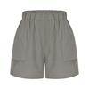 Women's Fashion Solid Color Pocket Elastic Waist Shorts