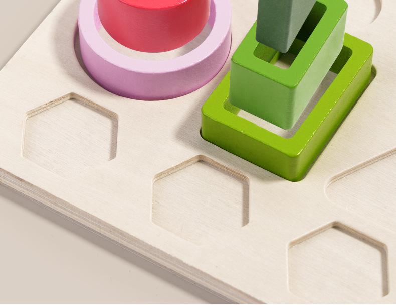 Magnetic Wooden Bee Set: 3-in-1 Educational Toy for Children's Shape Recognition and Building Skills