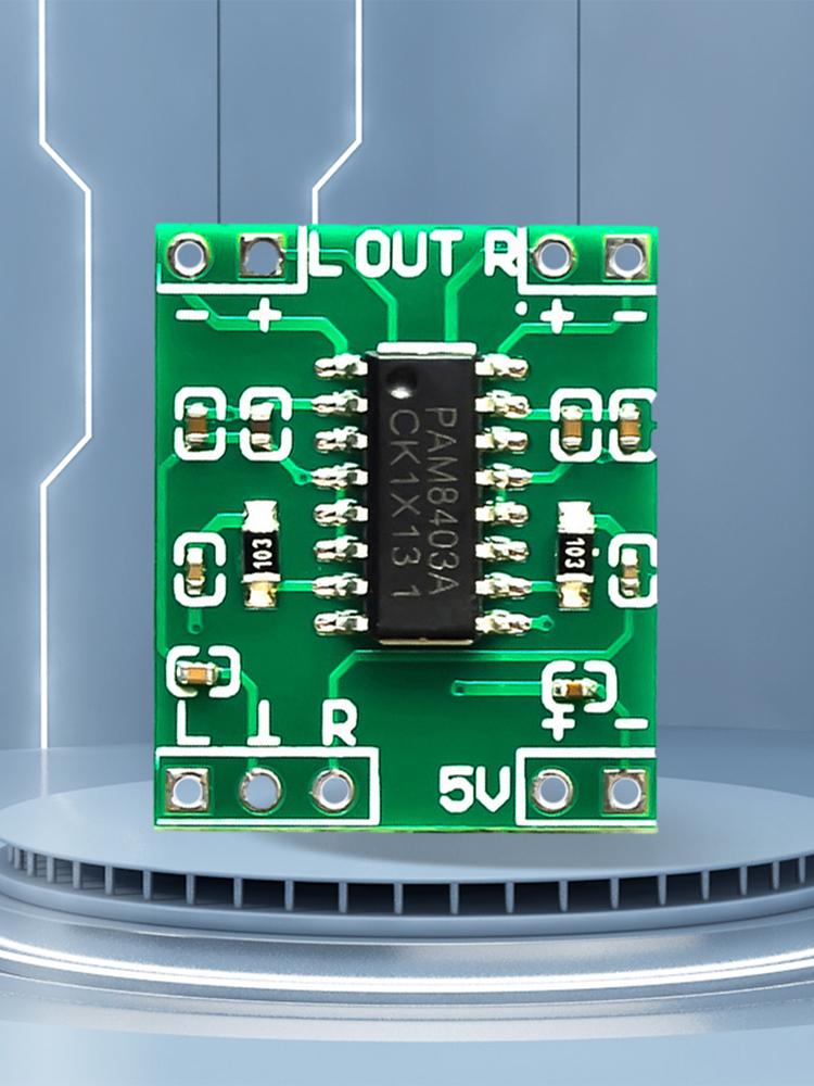 PAM8403 Mini Power Amplifier Board Module Class D 2 Channels Super Mini Stereo Audio AMP Board 2x3W USB Power Supply for Arduino