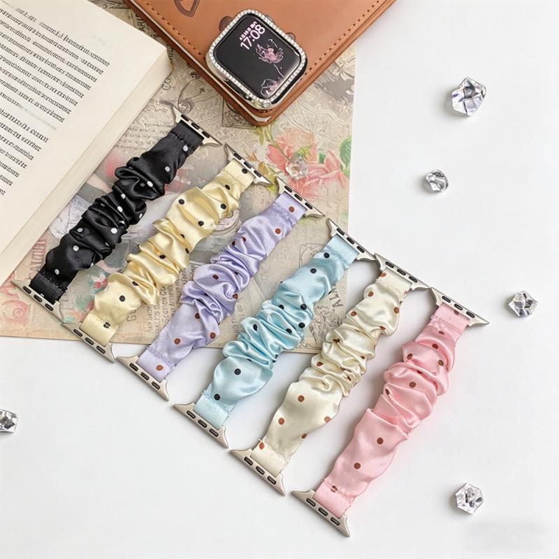 Huawei & Xiaomi Elastic Polka Dot Hair Ties Compatible with Apple Watch Bands