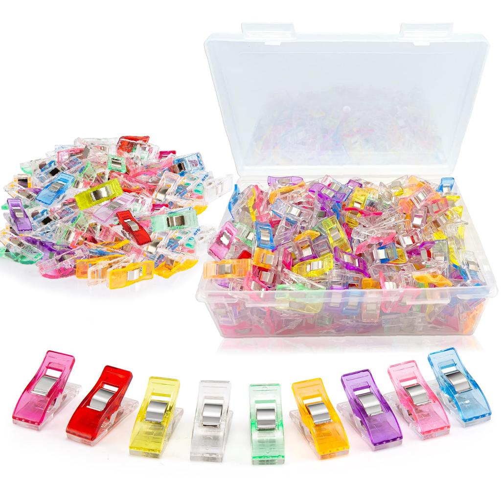Quilting Sewing Fabric 200 Multipurpose Sewing Quilting and Craft Sewing Assorted Plastic Embroidery Clips for Crafts Clips, Clips, Pieces, Clips,