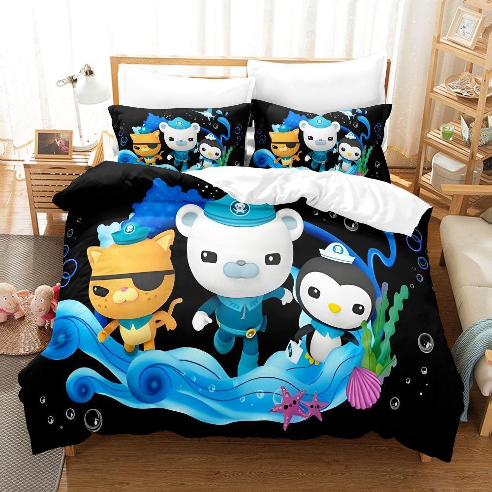 Octonauts Bedding Set Single Twin Full Queen King Size Bed Set Aldult Kid Bedroom Duvetcover Sets 3D Print Anime Octonauts