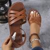 Large size flat-soled sandals for women's summer new flat-soled sandals for women