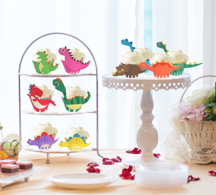 Papilotki Owijki Dinozaury 10Szt