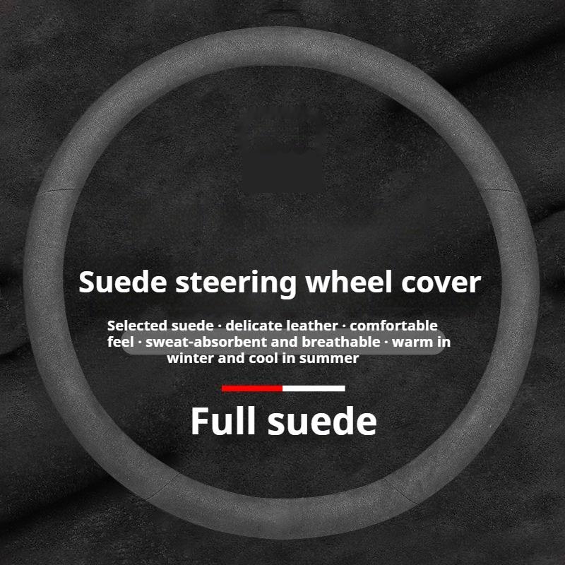 For Citroen C1 C2 C3 C4 C5 C6 VTS DS3 Xsara C-Crosser Berlingo Jumpy Breathable Suede Car Steering Wheel Cover Auto Accessories aog123