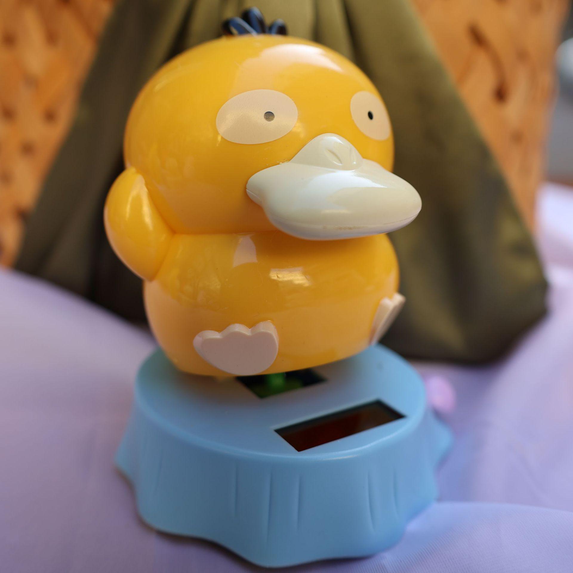 

Adorable Psyduck & Capybara Car Ornament - Cute Figure Trendy Toy Gift Yellow Psyduck Shy Version