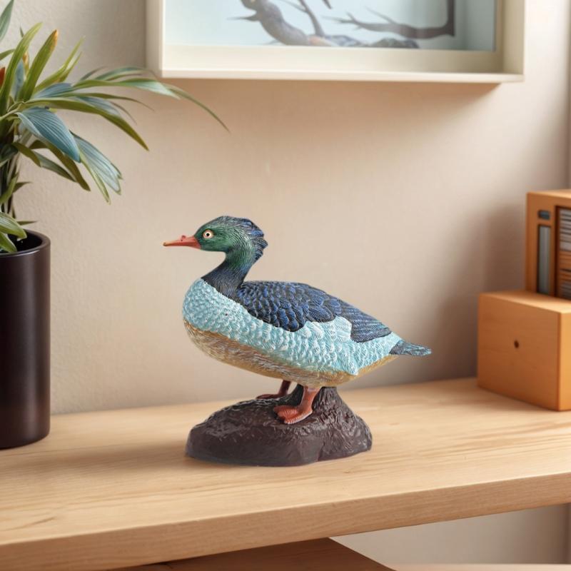 Realistic Plastic Artisanal Duck Figurine Kids Cognitive Learning Toy Safe Environmental Friendly Indoor Decoration