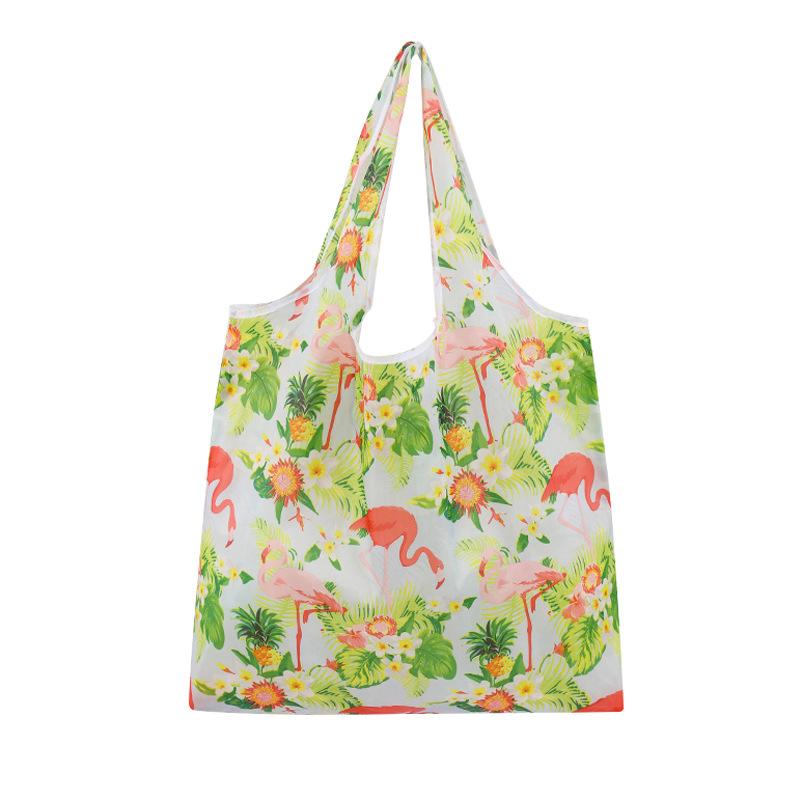 Reusable Shopping Bags Women Foldable Tote Bag Portable Cloth Eco Grocery Bag Folding Large Capacity Fruit Vegetable Handbags