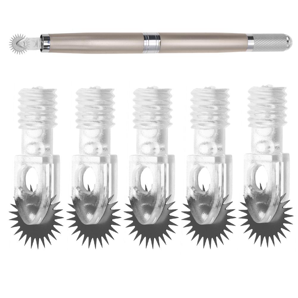 

Набор для татуажа Двусторонний карандаш для татуажа бровей Роликовые иглы для бровей Инструмент для макияжа Маленькая роликовая игла L