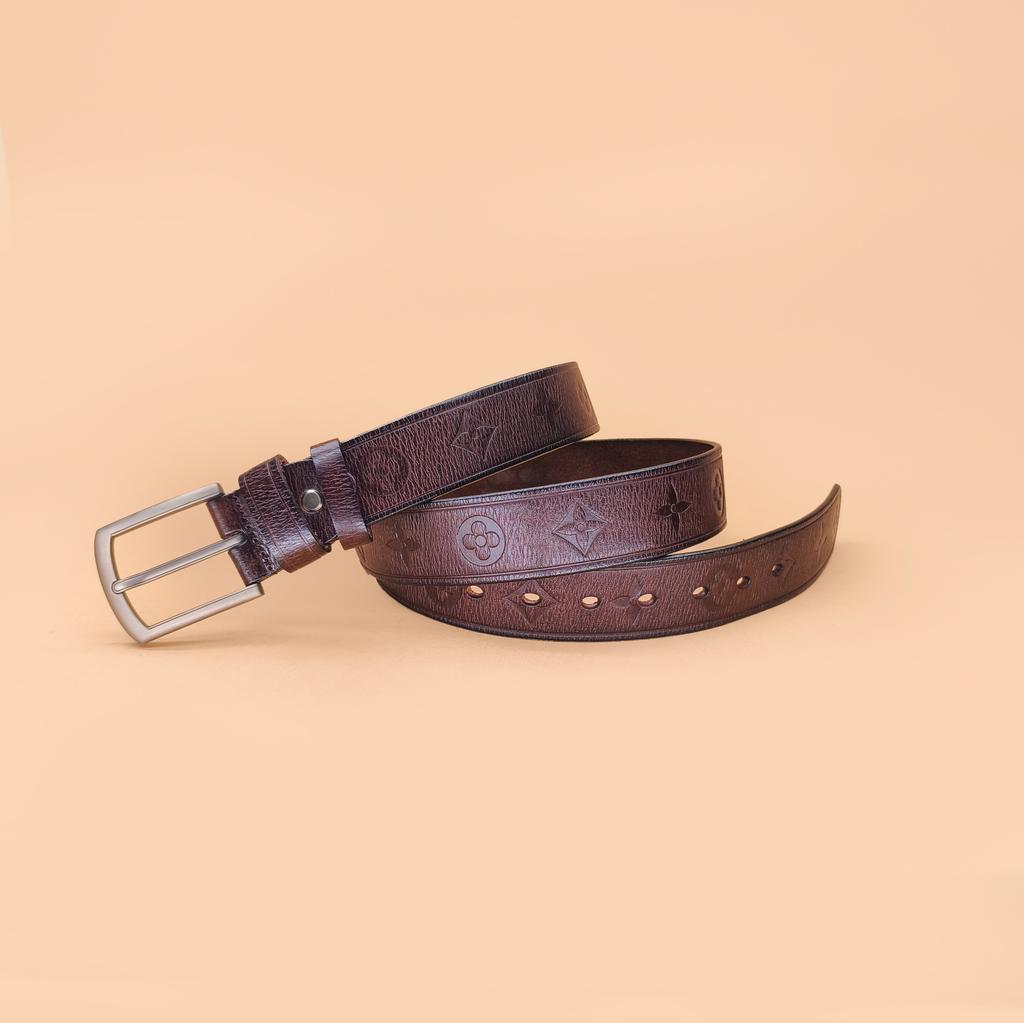 Alloy Buckle Men's Embossed Belt Casual Business Pin Buckle Belt