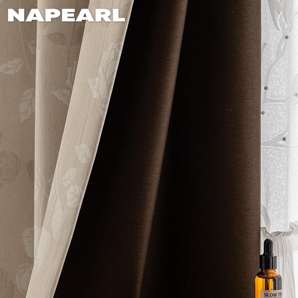 1PC NAPEARL Vintage Elegant Rose Blackout Curtains, French Countryside Style Thick Curtains for Bedroom Living Room Home Decor