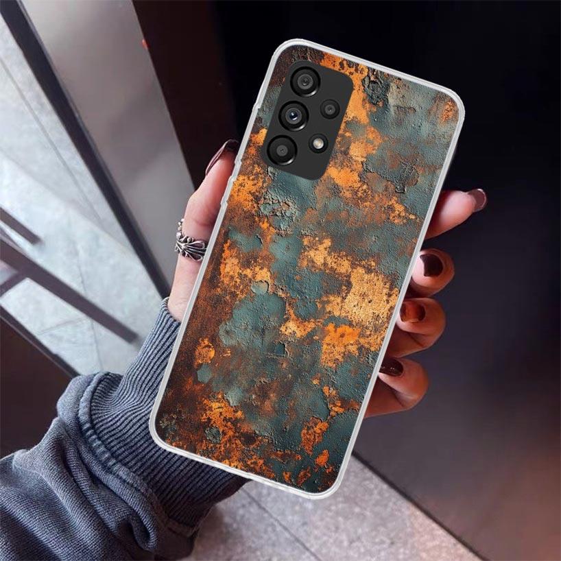 Vintage Industrial Style Rusty Pattern Phone Case For Samsung Galaxy A12 A52S A42 A32 A22 A51 A50 Note 20 Ultra 10 S10 Plus A71