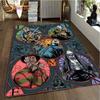 Freddy Jason Chucky Horror Movie Character Carpet Halloween Child's Play Floor Mat 3D Horror Rug Area Rugs Bedroom Non-slip Mat