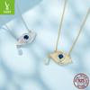 Popular Devil'S Eye Necklace Men'S And Women'S Cross-Border Fashion S925 Sterling Silver Necklace