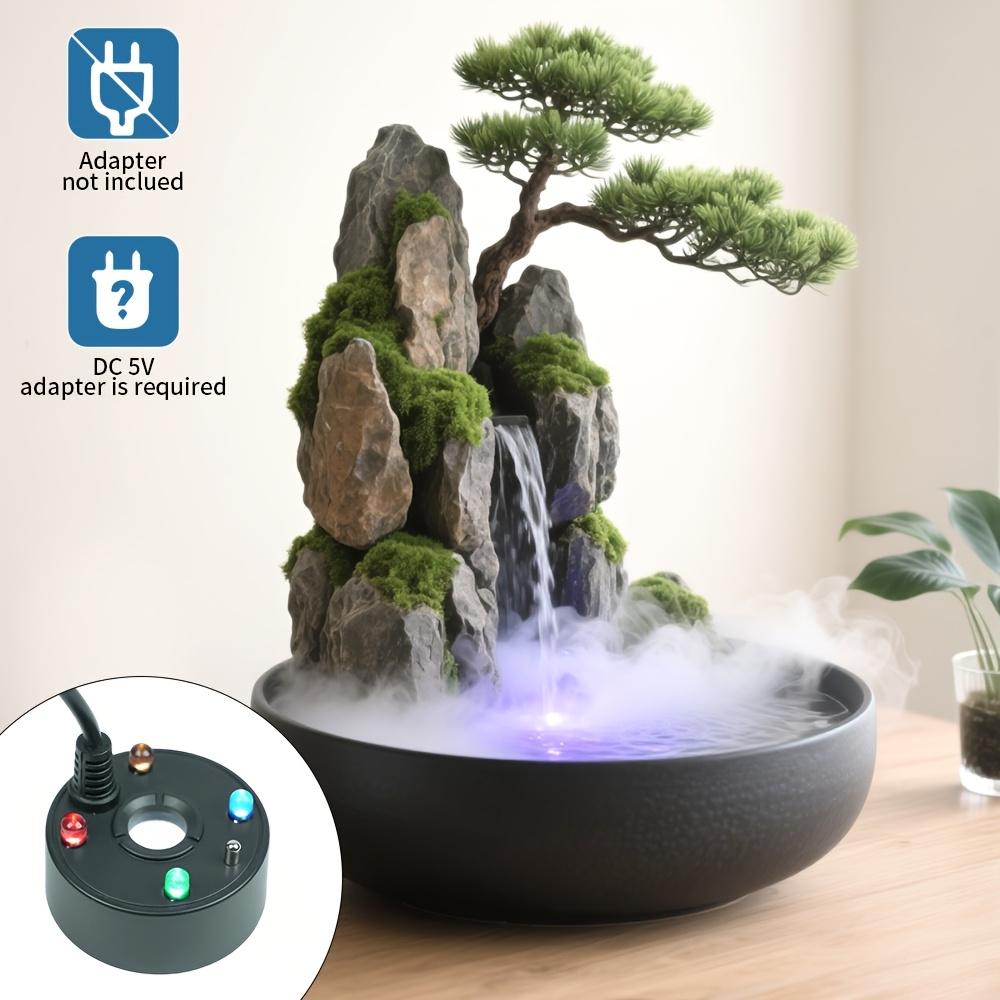 Halloween LED Mist Fogger - USB Powered Aquarium Diffuser, RGB Lights for Fish Tank, Witch Cauldron & Mystical Halloween Decor