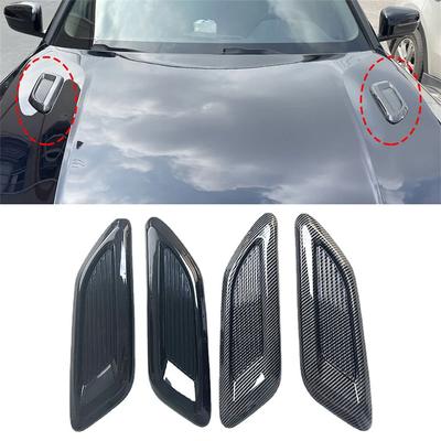 2PCS Airflow Intake Hood Vent Engine Hood Decoration Side Air Outlet Spoon Shaped Exhaust Hood Universal External Accessories