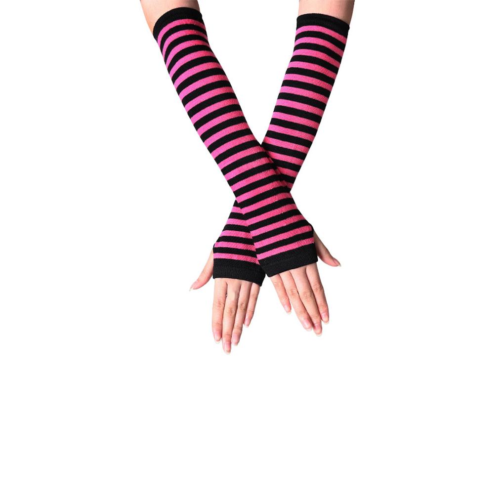 1 Pair Girl Fingerless Glove Simple Style Comfortable Knit Gloves Knitting Craft Girls Arm Covers Hand Cover for Outdoor Wearing