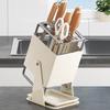 Rotating Stainless Steel Kitchen Knife and Utensil Organizer with Drainer