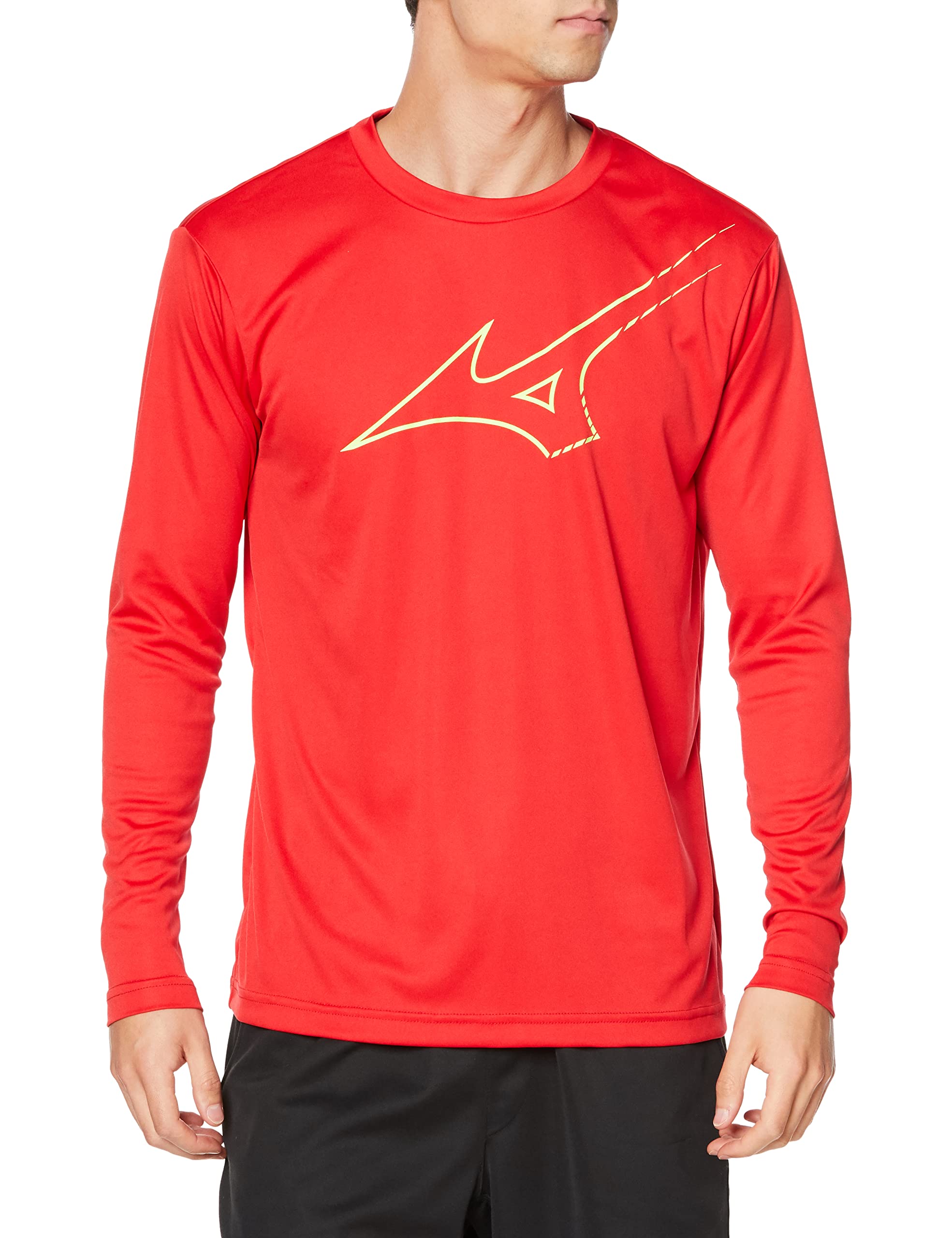 

Mizuno Теннисная одежда Принт Длинная Красный x Безопасность Размер M Футболка, Рукав, 62JAA110, Унисекс, Желтый,