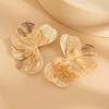 High-end Cut-out Earrings with Large Petals Earring Metal for Women Fashion Dinner Party Commuter Party