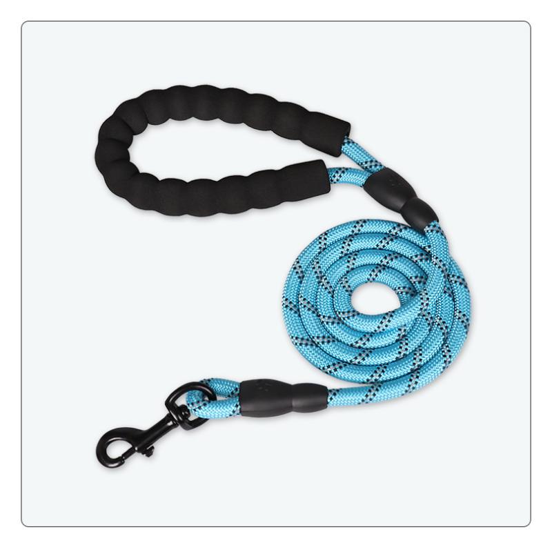 Reflective Dog Leash for Small Medium Dogs, Anti-Burst Nylon Pet Lead with Comfortable Handle, Night Safety Walking Rope for Puppies and Cats