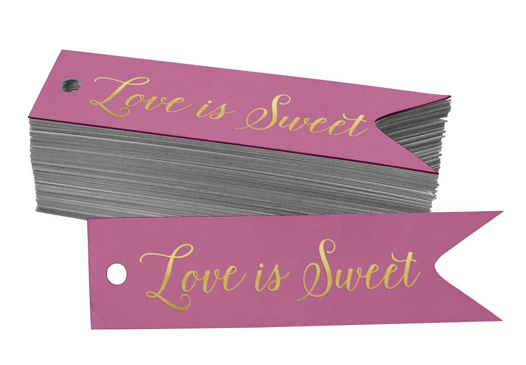 Inkdotpot Gold Foil Paper Hang Tags Love Is Sweet Wedding Favor Tags 100