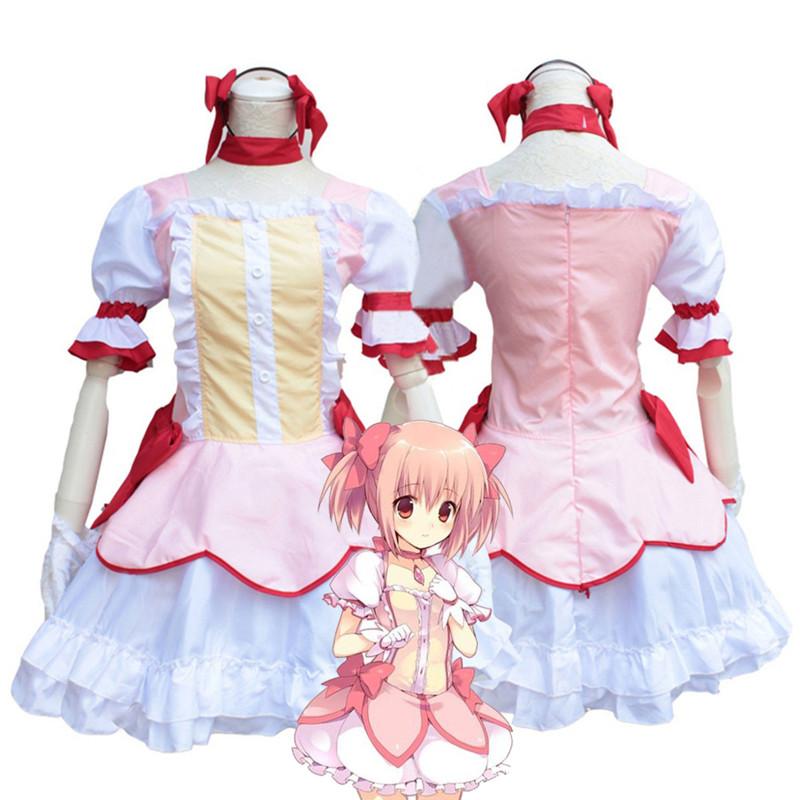 Kaname Madoka Puella Magi Madoka Magica Cosplay Costume Maid Dress Set Outfit