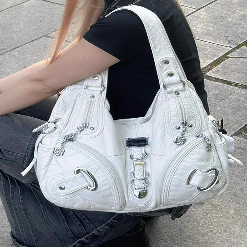 Retro Subkultura Velkokapacitní Dámská Kabelka Luxusní Měkká Crossbody Módní Dámská Tote Taška Harajuku Estetické Tašky