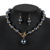 European and American Simple Diamond-encrusted Imitation Pearl Necklace Atmospheric Short Collarbone Chain Necklace