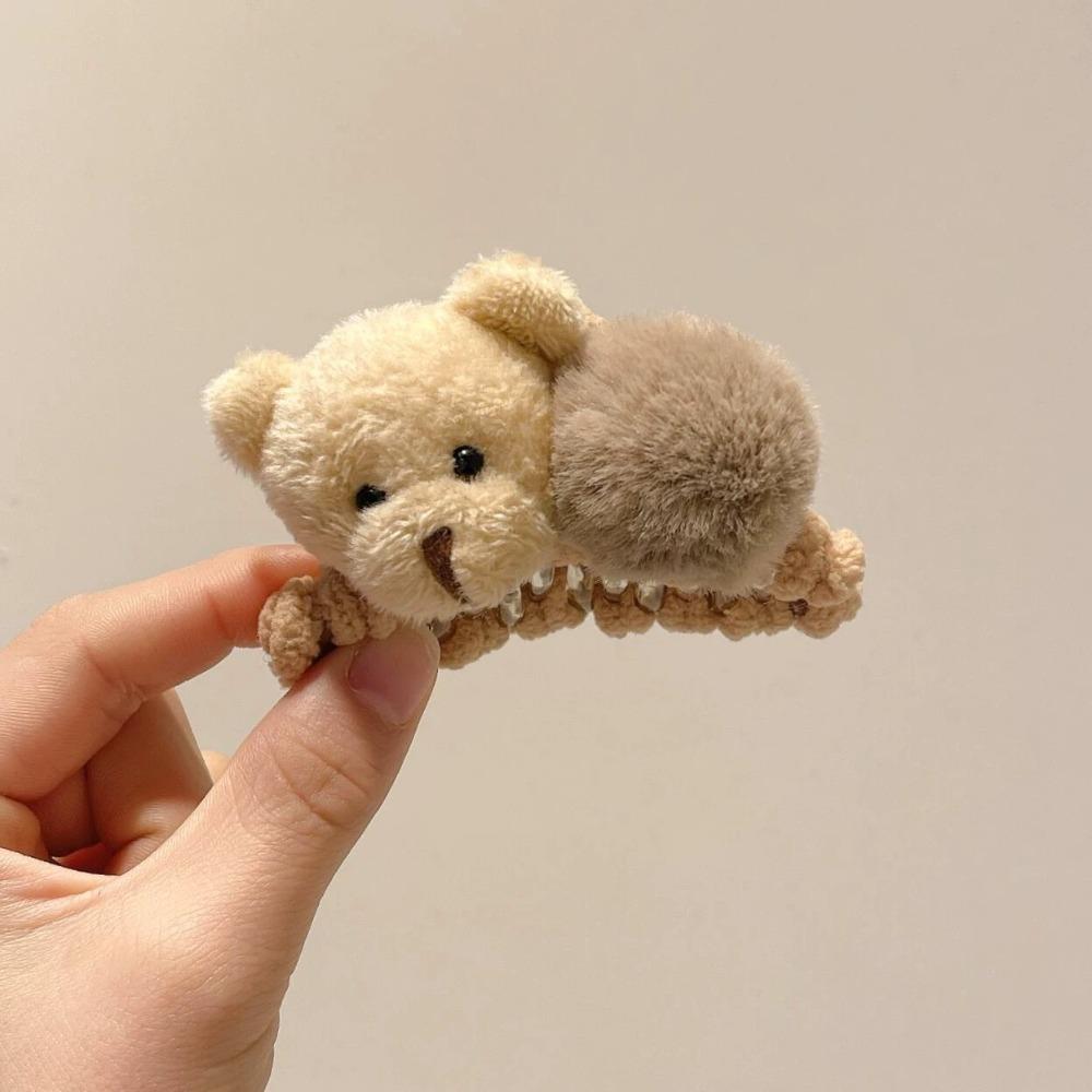 Cute Bear Plush Hair Clip Big Claws Shape Shark Clip Duckbill Hair Clip  Party Accessories