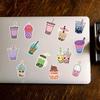 10/25/50pcs Pearl Milk Tea Drink Cup Graffiti Stickers for DIY Scrapbook Suitcase Water Bottle Phone Laptop Guitar