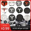 Car Sticker Tesla 56mm ABS Tesla Wheel Center Hub Cap Emblem Logo Car Rims Cover Hubcap For Tesla Model 3 Y X S Original Badge A