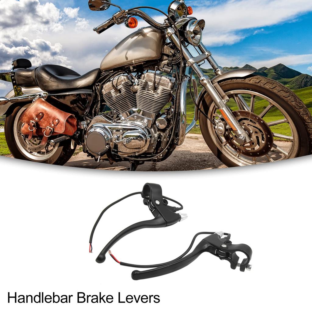 ACROPIX Left and Right Universal Wiring Handlebar Brake Levers for Motorcycle Scooter Black 2pcs