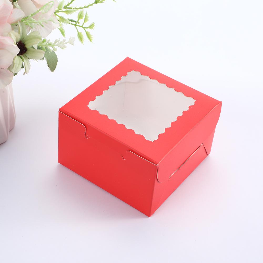 20pcs Kraft Paper Gift Box with Clear Window Square Treat Boxes Party Favor Boxes Gift Packaging Box for Soap Jewelry DIY Paper Box for Birthday