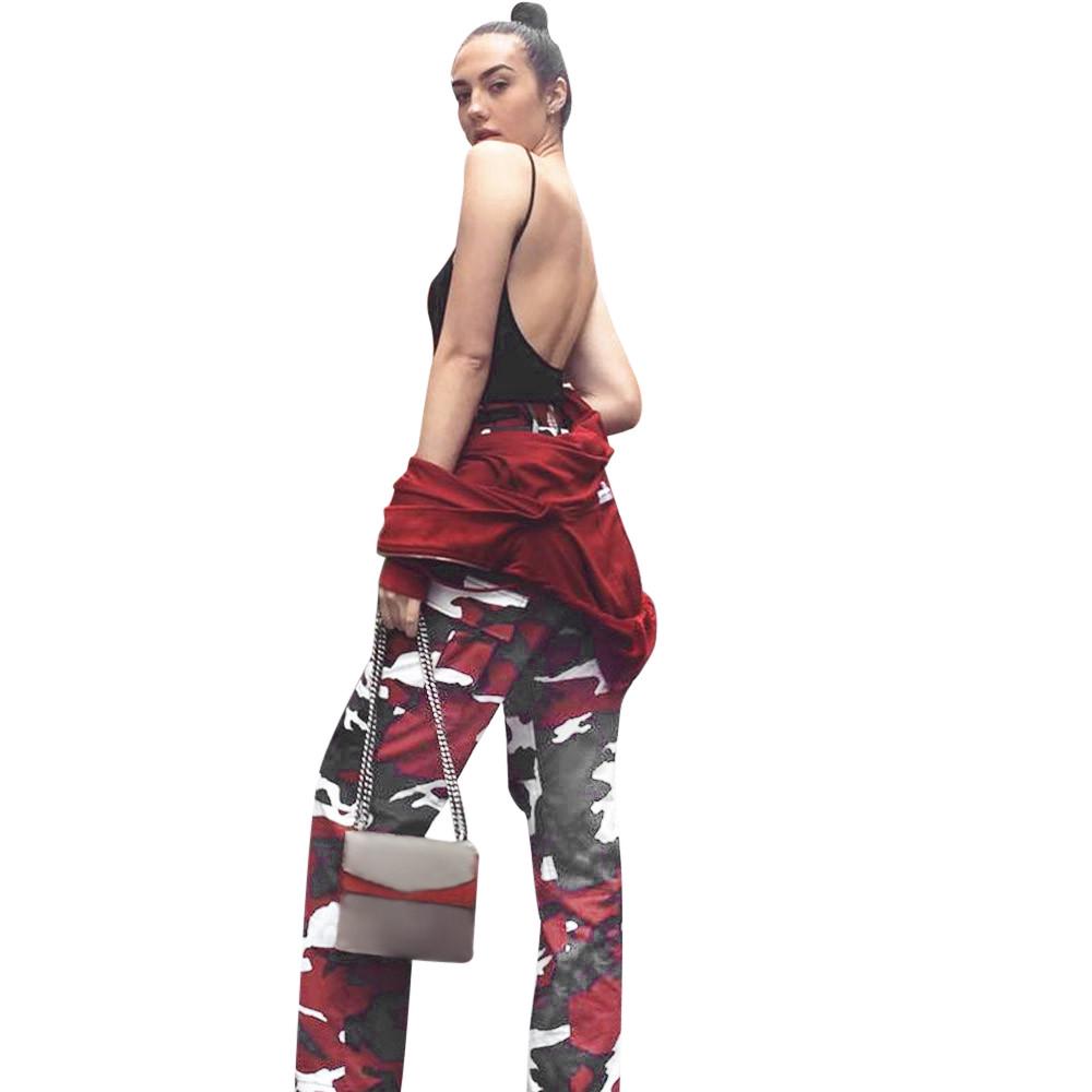Women Sports  Cargo Pants Outdoor Casual Uflage Trousers Jeans